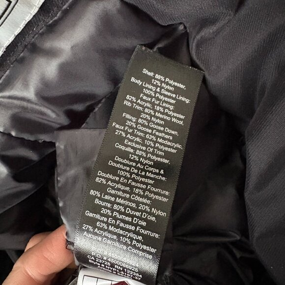 Aritzia Babaton -30 Gilligan Parka Mid Length Goose Down Black Size Small - Picture 9 of 9